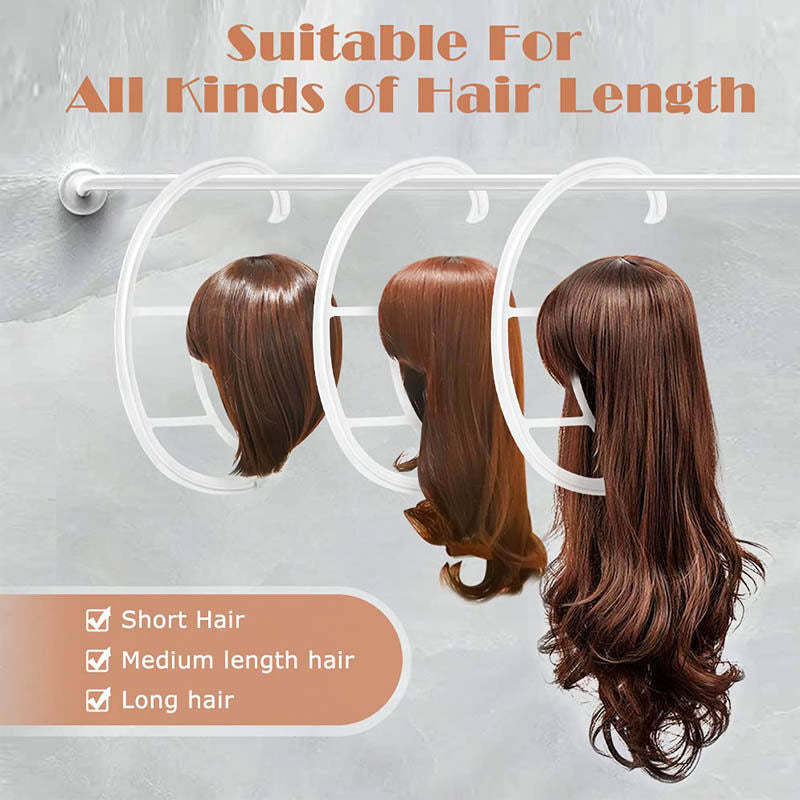Beakey 2 Pack Hanging Wig Stand Plastic Wig Hook Bracket Hair Accessories-White