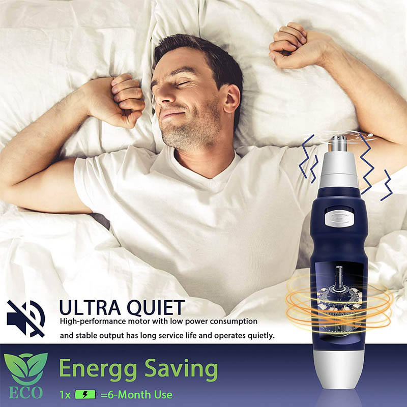 Beakey Portable Trimmer for Mens Ear And Nose Hair Safe And Painless-Black