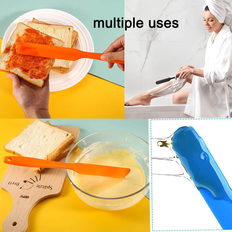 Beakey 4 Pcs Reusable Silicone Spatula Hard Wax Sticks for Home Salon Body Use-A