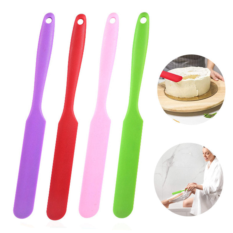 Beakey 4 Pcs Reusable Silicone Spatula Hard Wax Sticks for Home Salon Body Use-B