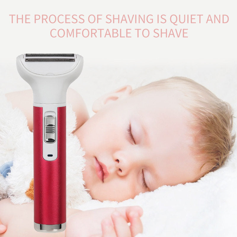 Beakey 5-in-1 Ladies Shaver USB Rechargeable Multifunctional Trimming Set-Red