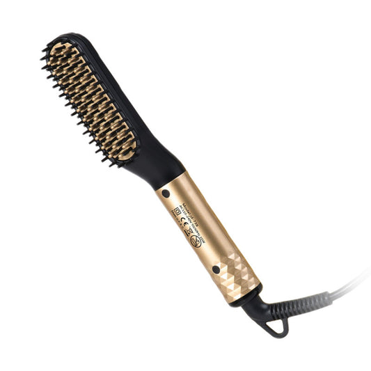 Beakey Beard Straightener for Men Quick Heated Styling Comb for Travel and Home-Gold