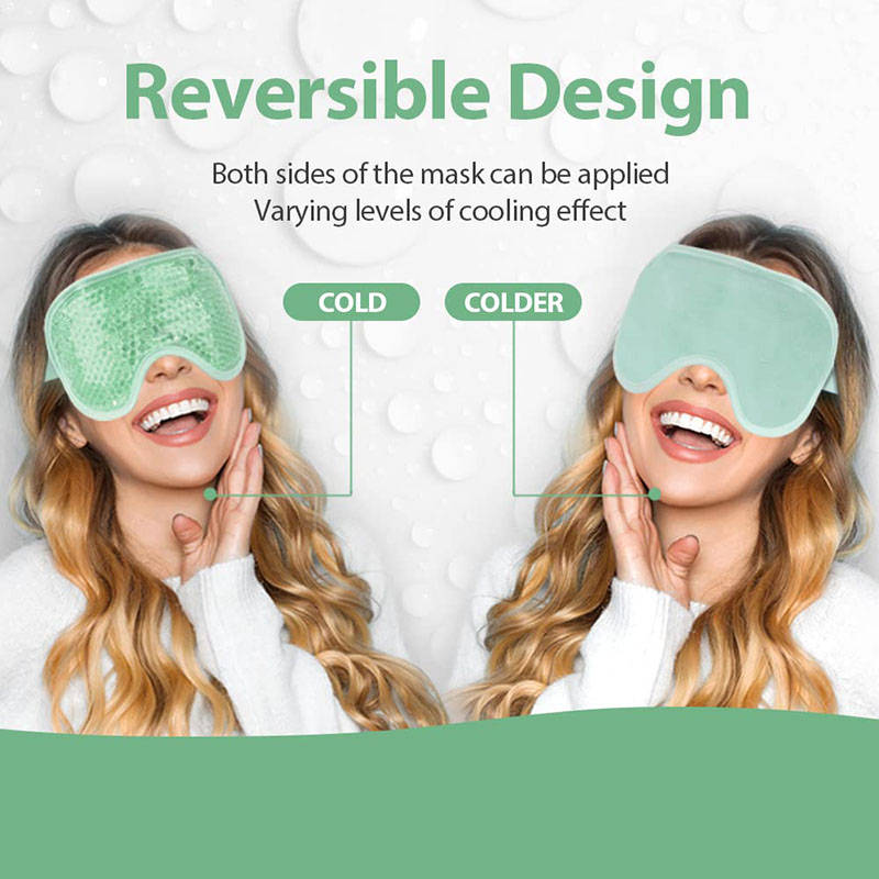Beakey Reusable Gel Sleeping Ice Eye Mask for Headache Stress Relief-Green