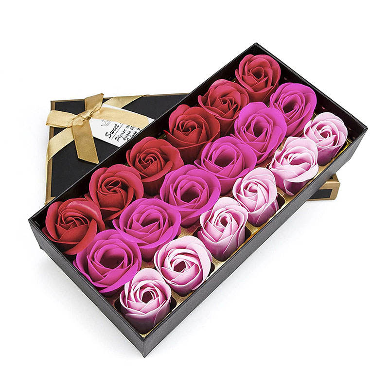 Beakey Floral Scented Bath Soap Rose Set Flower Petals for Girl Moms-Pink