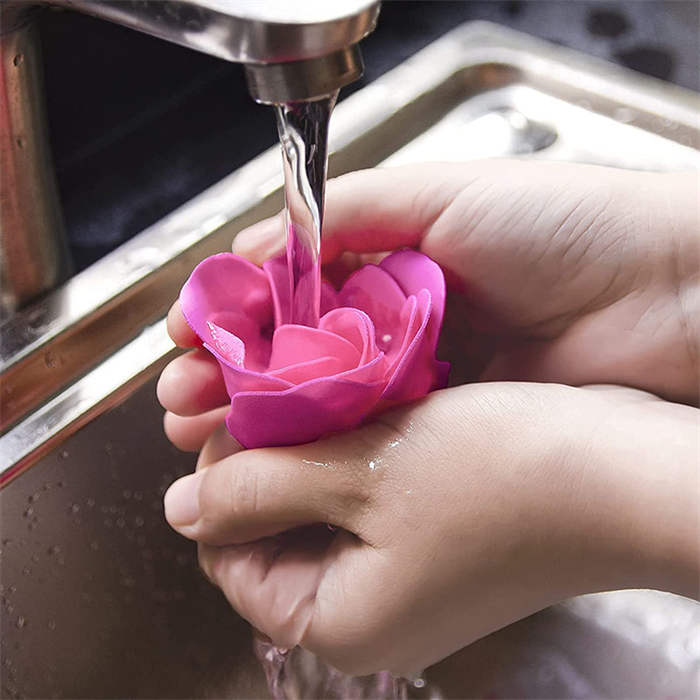 Beakey Floral Scented Bath Soap Rose Set Flower Petals for Girl Moms-Pink