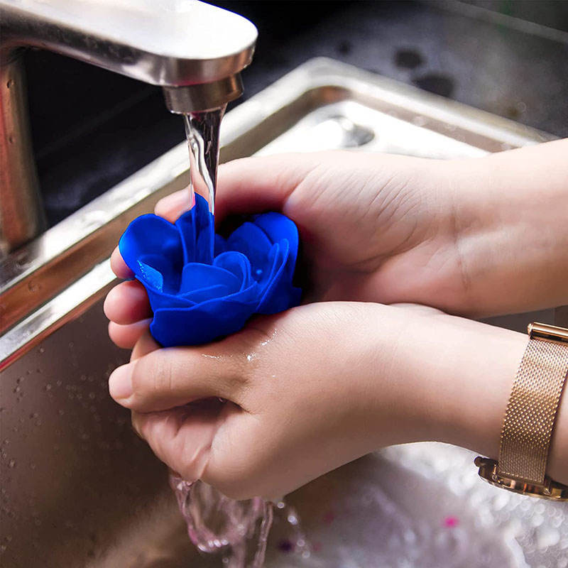 Beakey Floral Scented Bath Soap Rose Set Flower Petals for Girl Moms-Blue