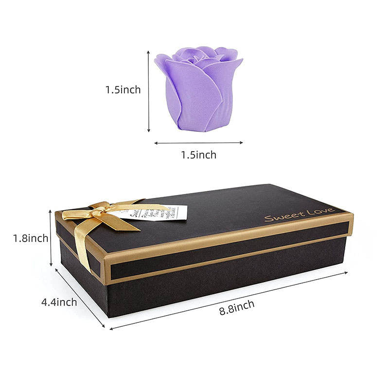 Beakey Floral Scented Bath Soap Rose Set Flower Petals for Girl Moms-Purple