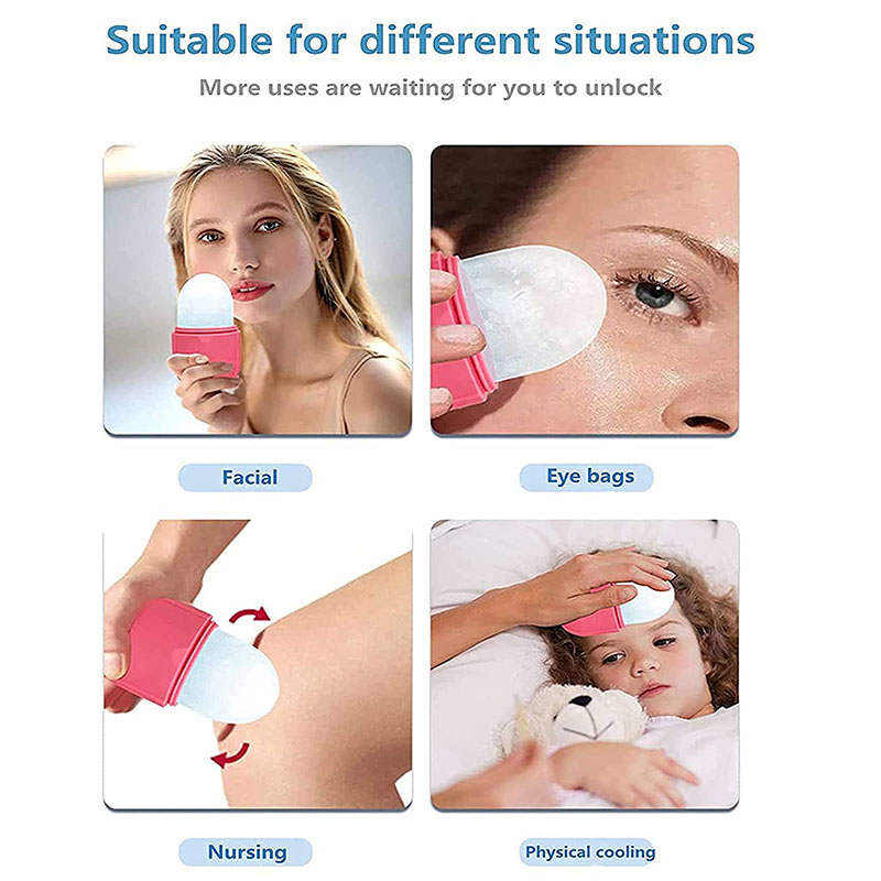 Beakey Ice Roller for Face and Eye Care Kit for Brighten Skin Your Natural Glow-Pink