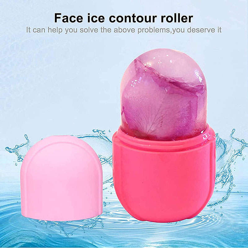 Beakey Ice Roller for Face and Eye Care Kit for Brighten Skin Your Natural Glow-Pink