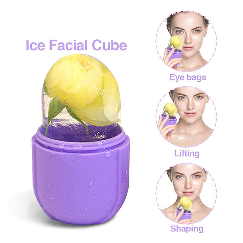 Beakey Ice Roller for Face and Eye Care Kit for Brighten Skin Your Natural Glow-Purple
