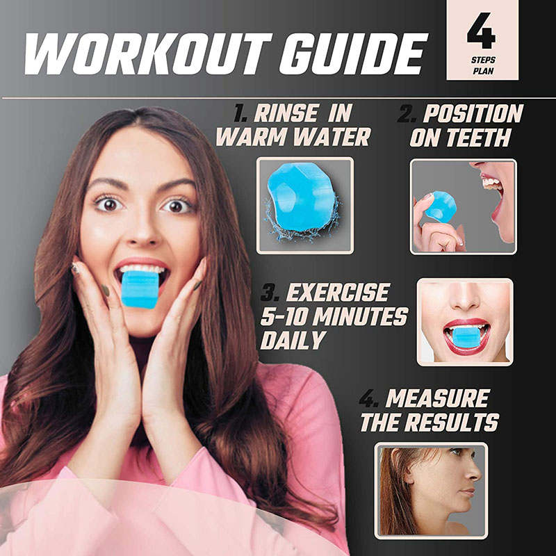 Beakey Jaw Face and Neck Exerciser Helps Reduce Stress and Cravings-Blue