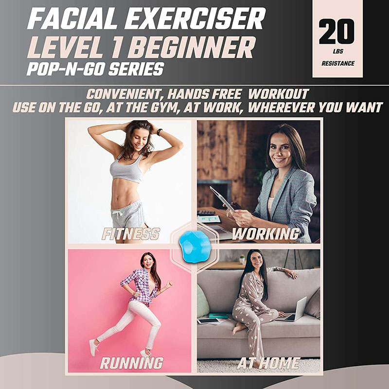 Beakey Jaw Face and Neck Exerciser Helps Reduce Stress and Cravings-Blue