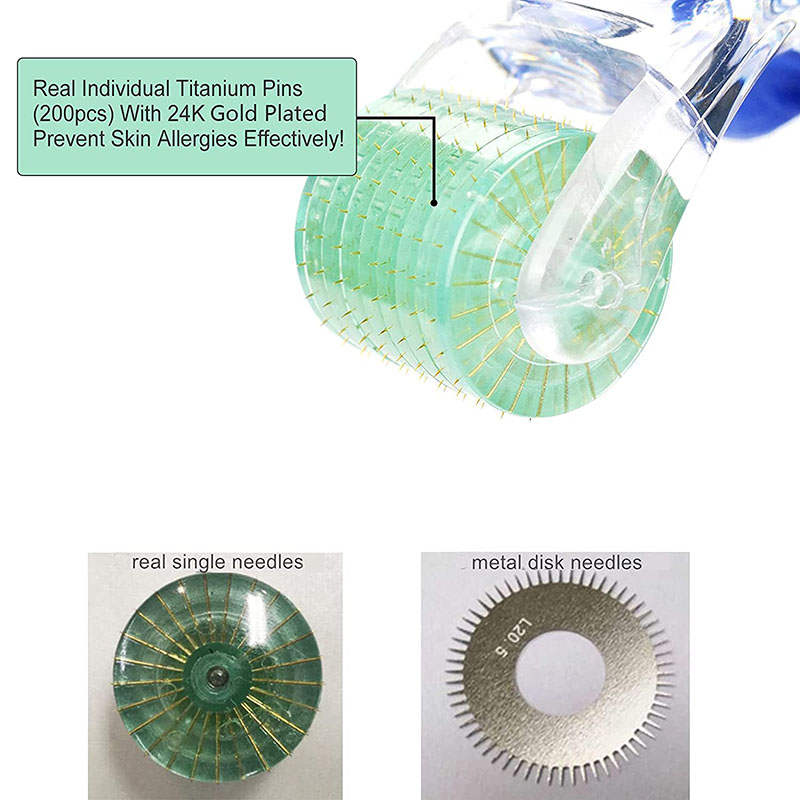 Beakey Roller Microneedle for Face Body Beard Hair Growth-Purple