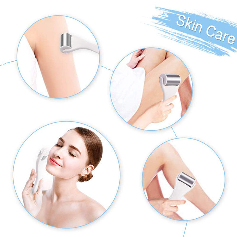 Beakey Ice Roller Stainless Steel Massager for Face & Eye-White