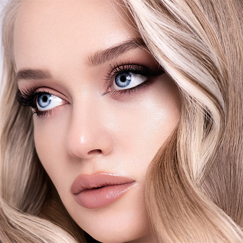 Beakey False Eyelashes Fluffy Faux Mink Lashes Fox Eye Curled Lashes 7 Pairs Pack-17mm