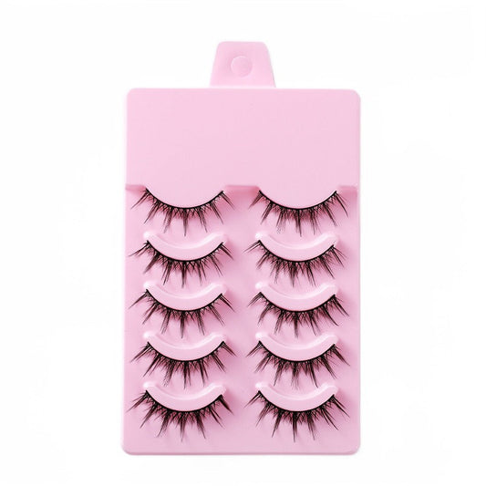 Beakey 5 Pairs False Eyelashes Natural Curly 3D Lashes Set for Daily-x002