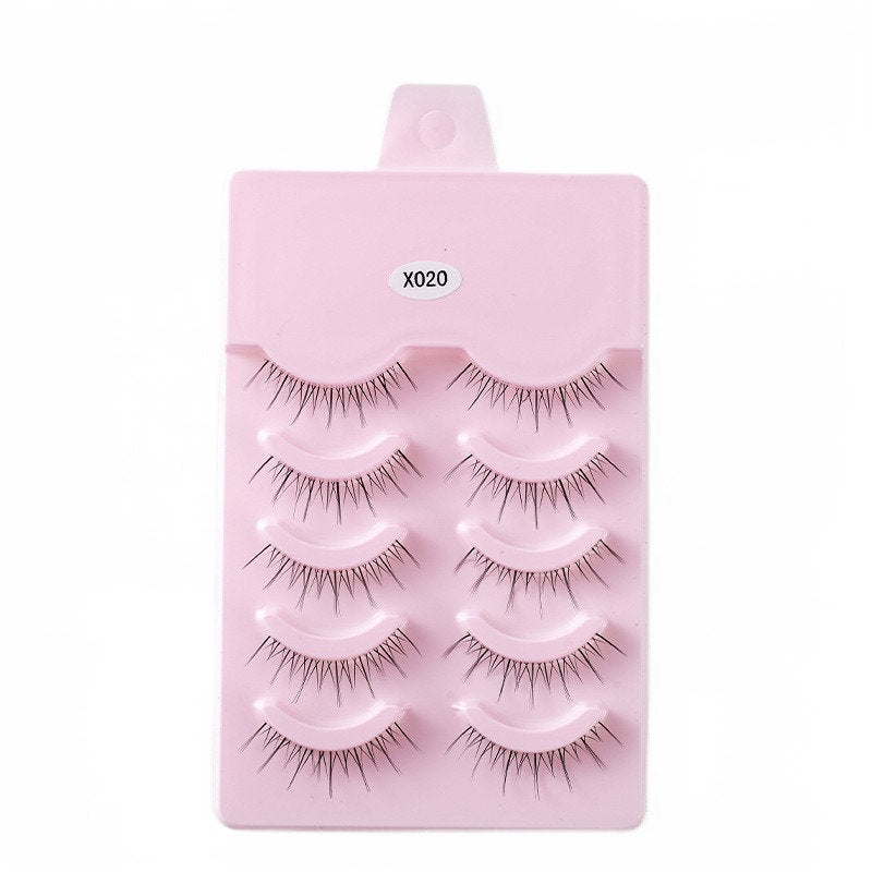 Beakey 5 Pairs False Eyelashes Natural Curly 3D Lashes Set for Daily-x020