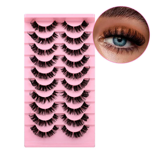 Beakey Russian Strip Lashes Reusable False Eyelashes Natural D Curl-15