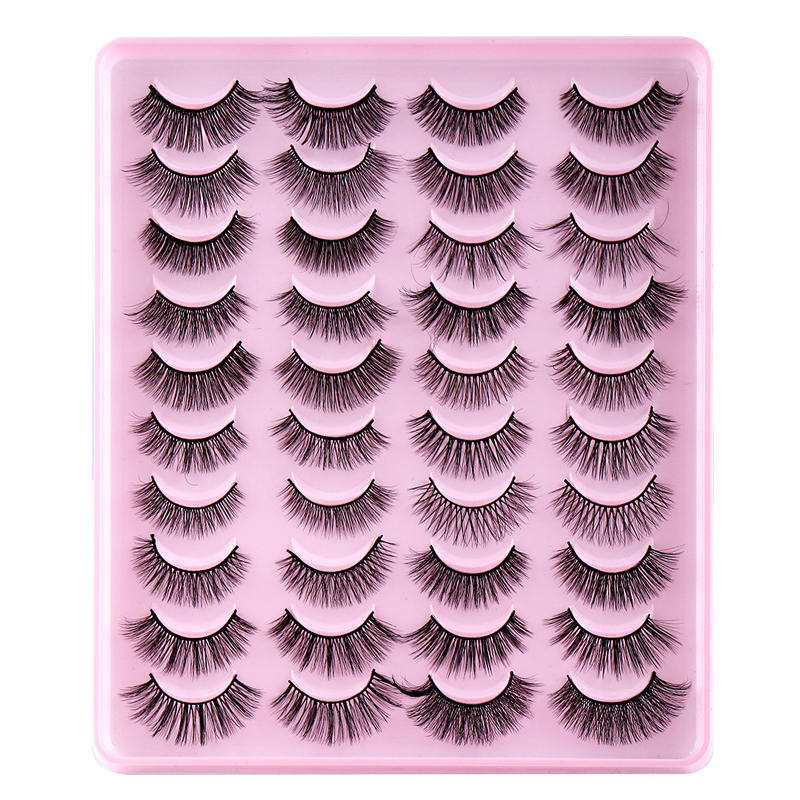 Beakey 20 Pairs of False Eyelashes Mixed Natural Thick Cat Eye Lashes