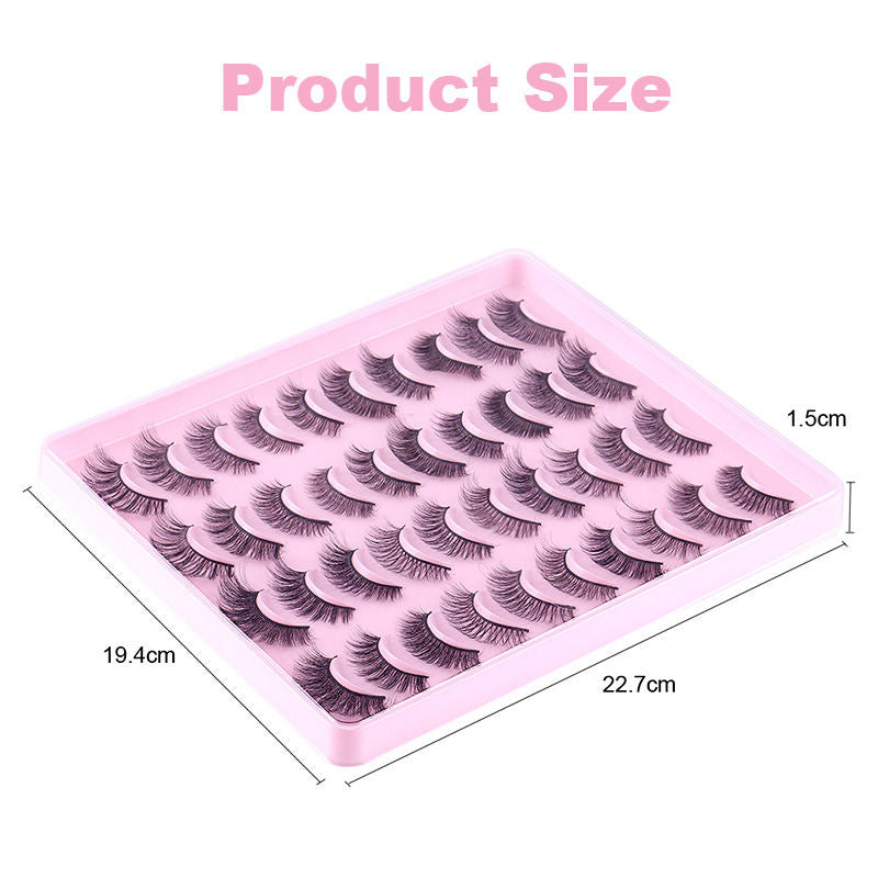 Beakey 20 Pairs of False Eyelashes Mixed Natural Thick Cat Eye Lashes