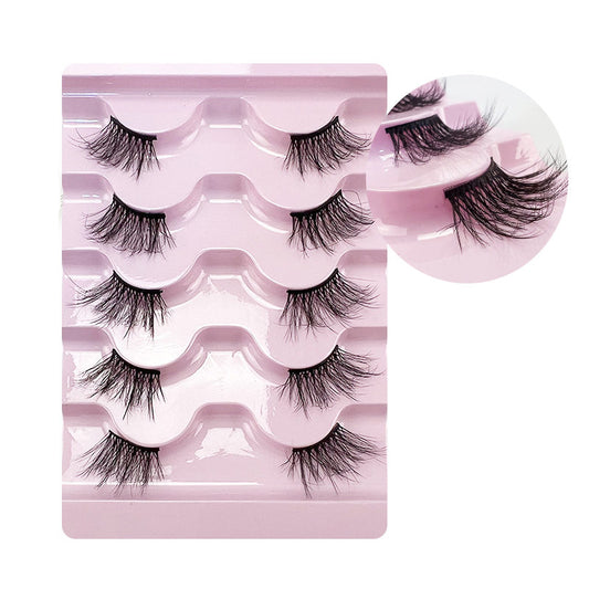 Beakey Half Lashes Natural Looking Cat Eye Fluffy 3D Curly False Eyelashes-35