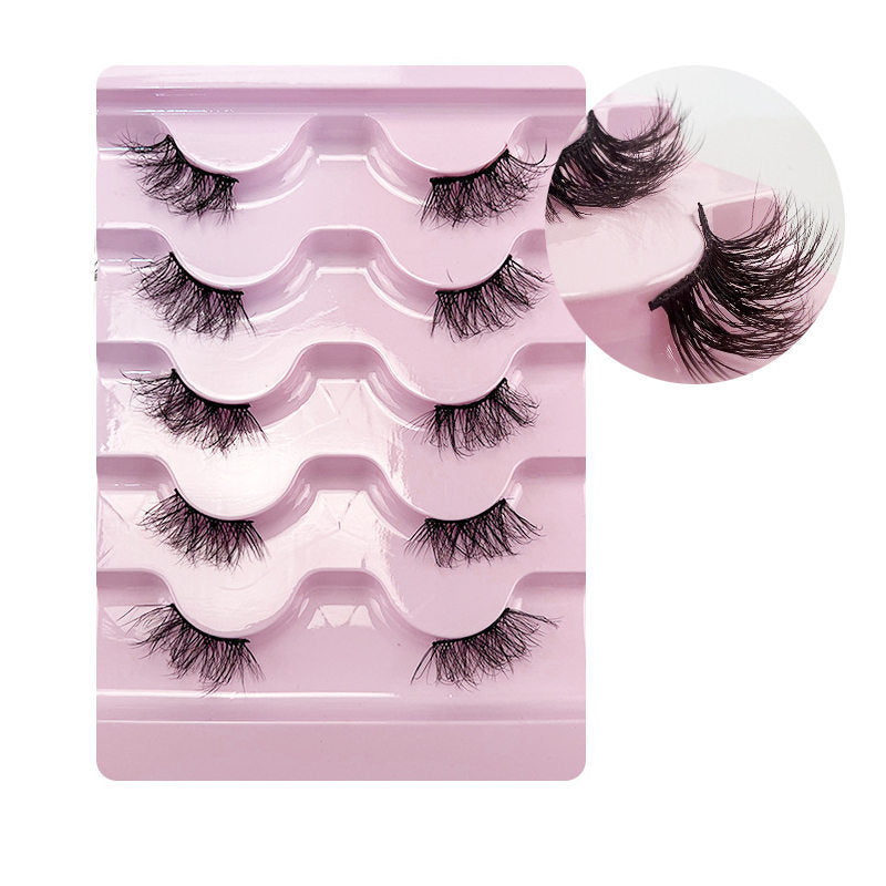 Beakey Half Lashes Natural Looking Cat Eye Fluffy 3D Curly False Eyelashes-36