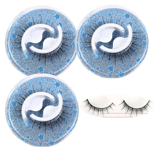 Beakey 3 Pairs False Eyelashes Self Adhesive Waterproof Reusable No Glue Needed-3