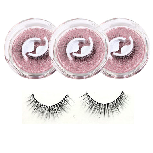 Beakey 3 Pairs False Eyelashes Self Adhesive Waterproof Reusable No Glue Needed-4