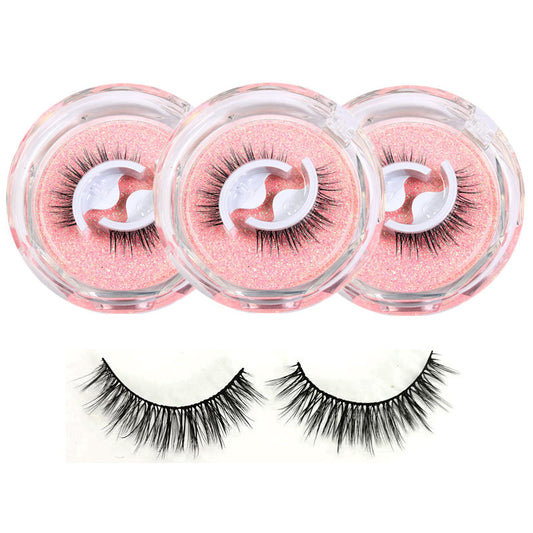 Beakey 3 Pairs False Eyelashes Self Adhesive Waterproof Reusable No Glue Needed-5