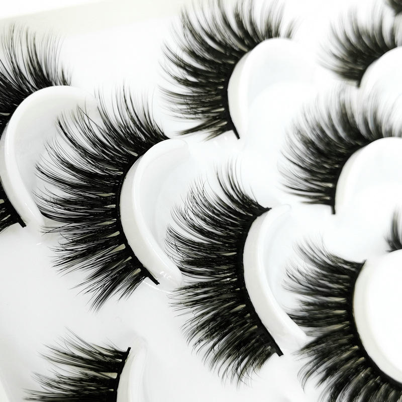 Beakey 10 Pairs 3D False Eyelashes Reusable Wispy Cat Eye Natural Look Lashes-116