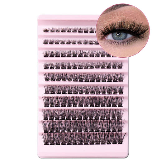 Beakey DIY Lash Clusters 112 Clusters False Eyelash Extensions Natural Look Fluffy Wispy Eyelashes (Cirrus,8-16mm Mix)
