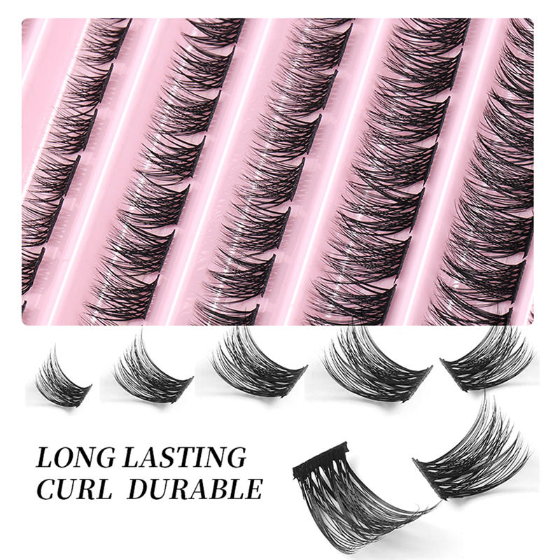 Beakey DIY Lash Clusters 112 Clusters False Eyelash Extensions Natural Look Fluffy Wispy Eyelashes (Cirrus,8-16mm Mix)