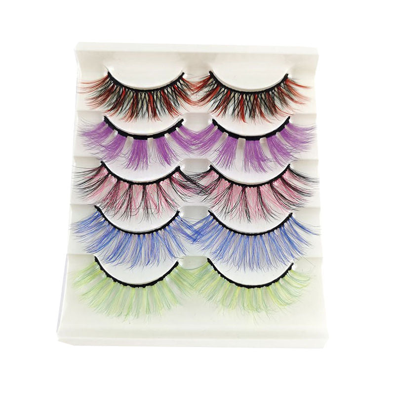 Beakey 3D False Eyelashes Colored Thick Lashes for Performance Halloween-2