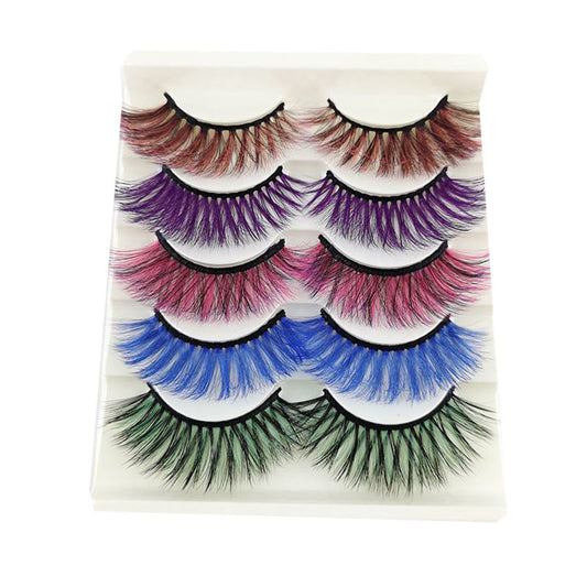 Beakey 3D False Eyelashes Colored Thick Lashes for Performance Halloween-3