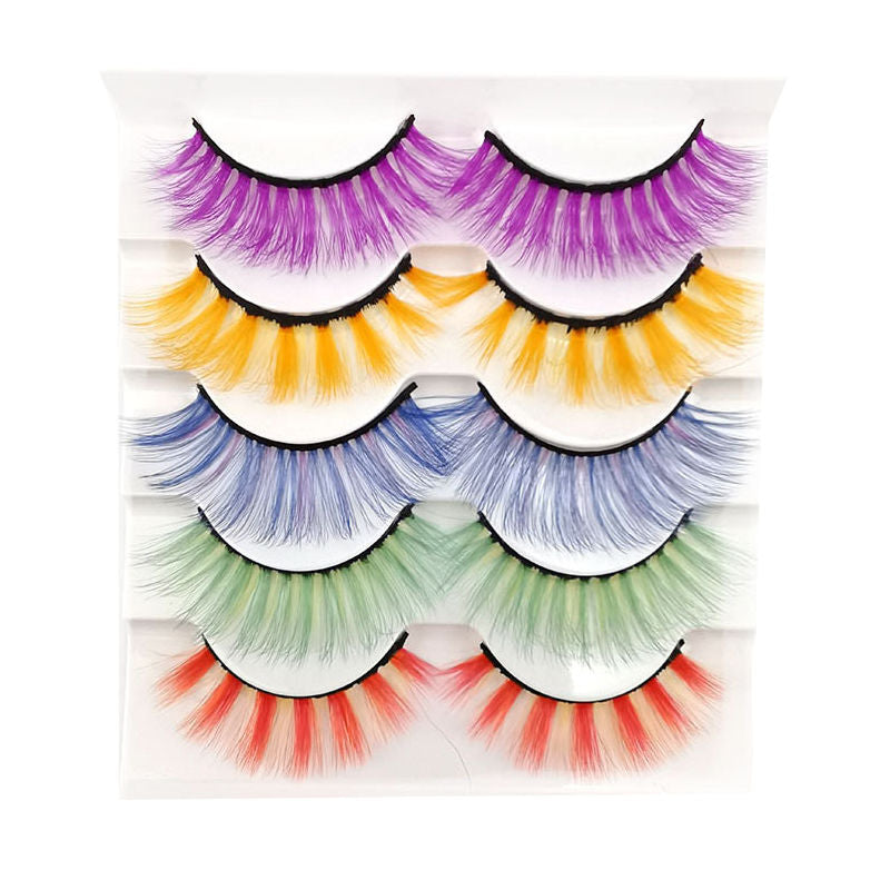 Beakey 3D False Eyelashes Colored Thick Lashes for Performance Halloween-6