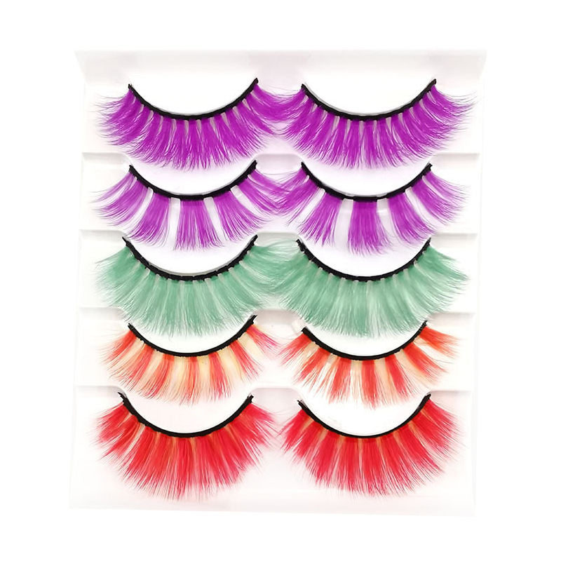Beakey 3D False Eyelashes Colored Thick Lashes for Performance Halloween-7