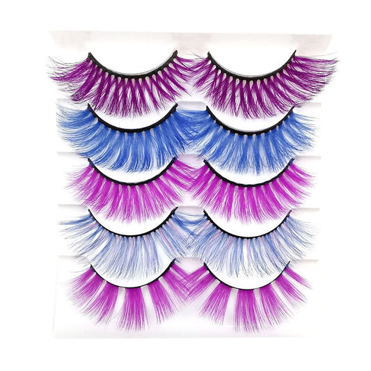 Beakey 3D False Eyelashes Colored Thick Lashes for Performance Halloween-9