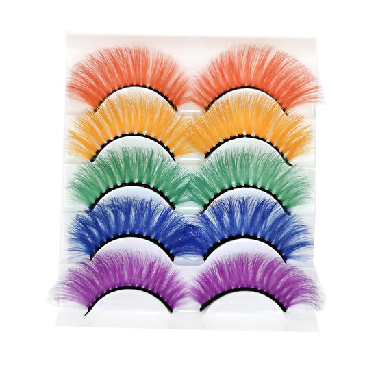Beakey 3D False Eyelashes Colored Thick Lashes for Performance Halloween-12