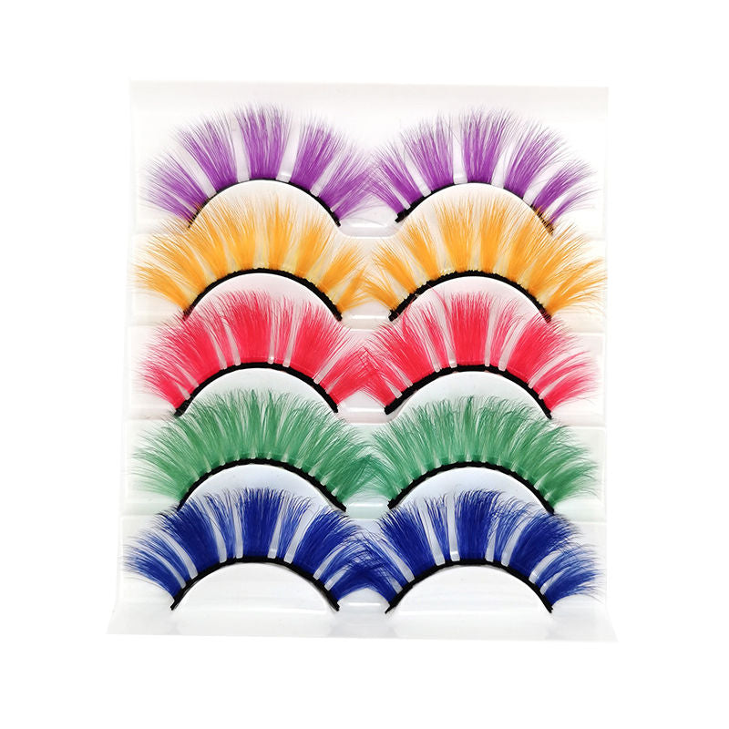 Beakey 3D False Eyelashes Colored Thick Lashes for Performance Halloween-13