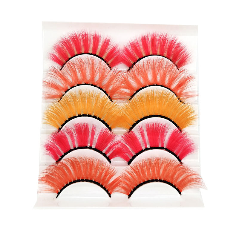Beakey 3D False Eyelashes Colored Thick Lashes for Performance Halloween-14