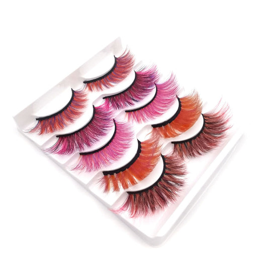Beakey 3D False Eyelashes Colored Thick Lashes for Performance Halloween-20