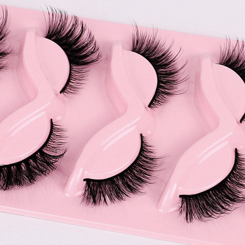 Beakey Fox Eye Lashes 3D Fluffy False Eyelashes 5 Styles Mixed Mink Lashes for Party Daily Makeup 5 Pairs Pack