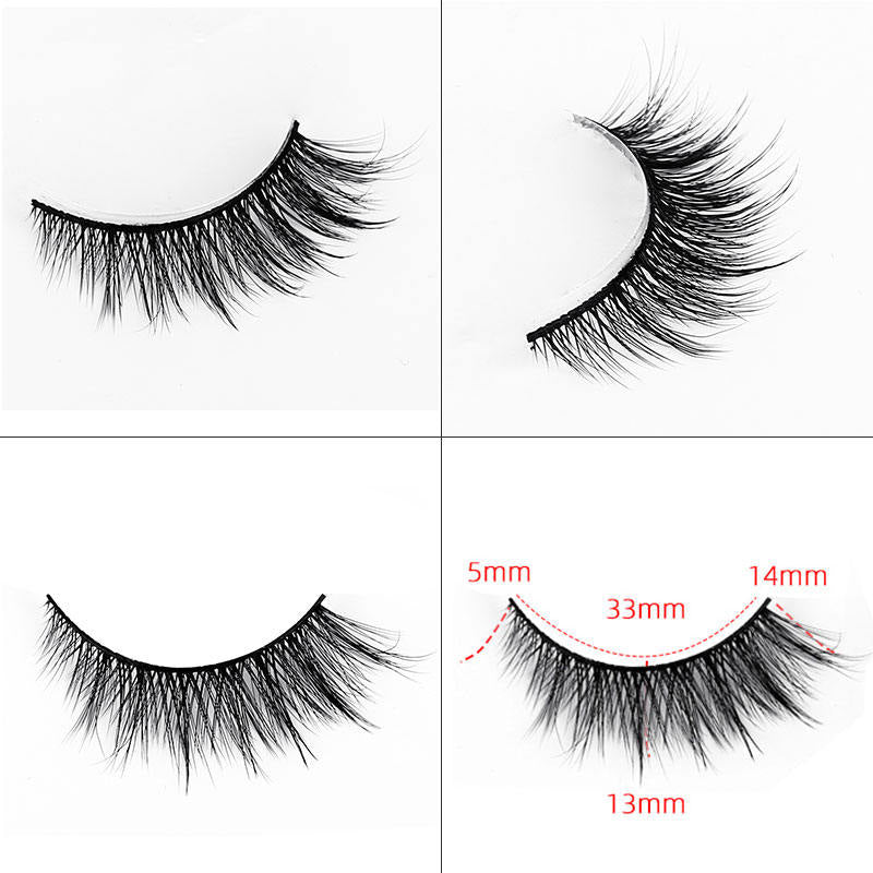 Beakey Fox Eye Lashes 3D Fluffy False Eyelashes 5 Pairs Pack Mink Lashes for Party Daily Makeup-XF39