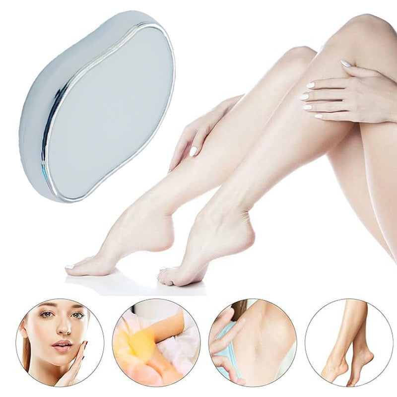 Beakey Crystal Smooth Hair Remover Painless Exfoliation for Legs Back Arms-Silver