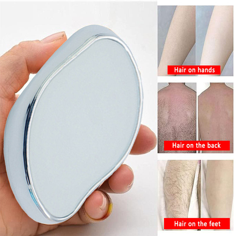 Beakey Crystal Smooth Hair Remover Painless Exfoliation for Legs Back Arms-Silver