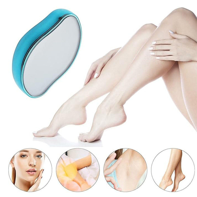 Beakey Crystal Smooth Hair Remover Painless Exfoliation for Legs Back Arms-Blue