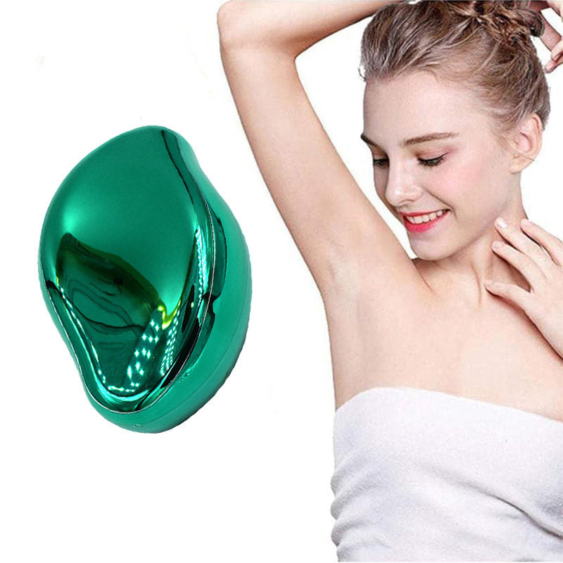Beakey Crystal Smooth Hair Remover Painless Exfoliation for Legs Back Arms-Green