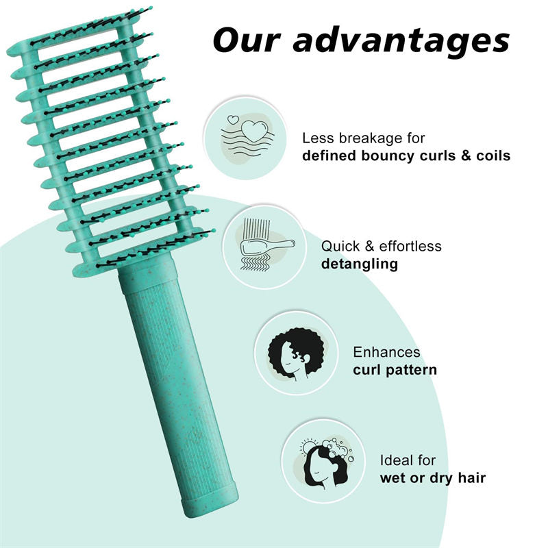 Beakey Curly Hair Brush Defining Vented Curl Defining Brush for Curly Hair Shaping 9105-Black