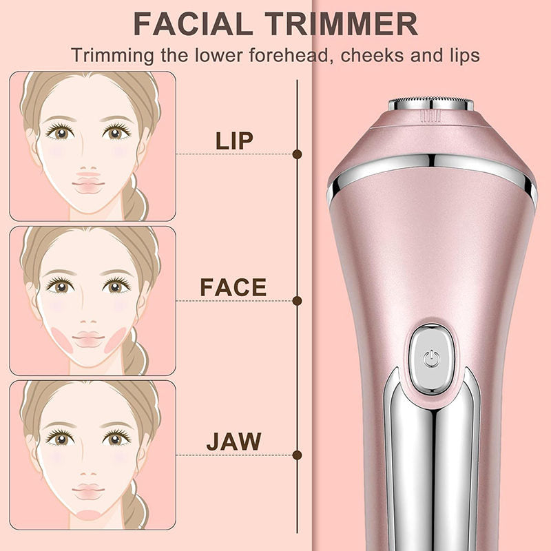 Beakey 3 in 1 Multifunction Electric Epilator USB Rechargeable Facial Chin Armpit Trimmer