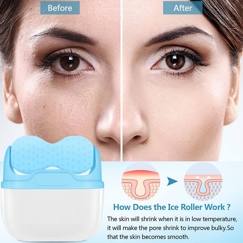 Beakey Ice Stick Double Head for Face & Eye Puffiness Relief 2 in 1 Facial Roller-Blue